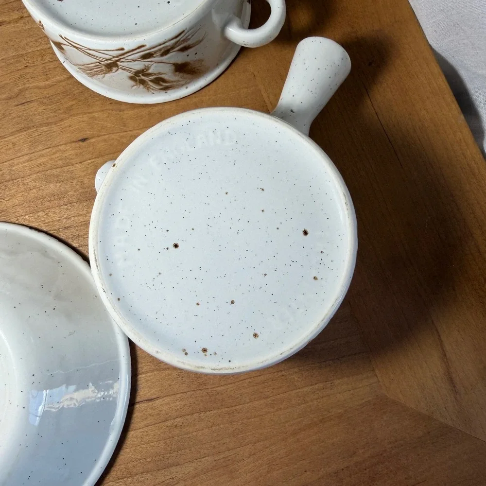 Vintage Midwinter Stonehenge Wild Oats 6 Pc Bowl Serving Set England Wheat